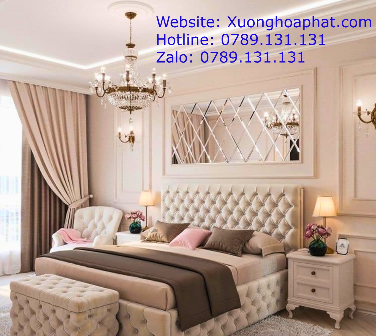Giường Ngủ Bọc Nệm Hạng Sang