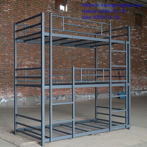 Giường Sắt 1m4 3 Tầng