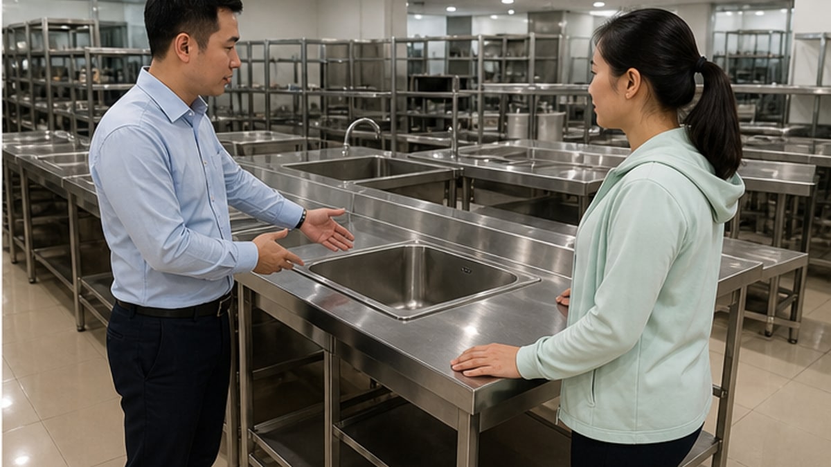 Tư vấn chọn bàn bếp inox có chậu rửa theo nhu cầu sử dụng