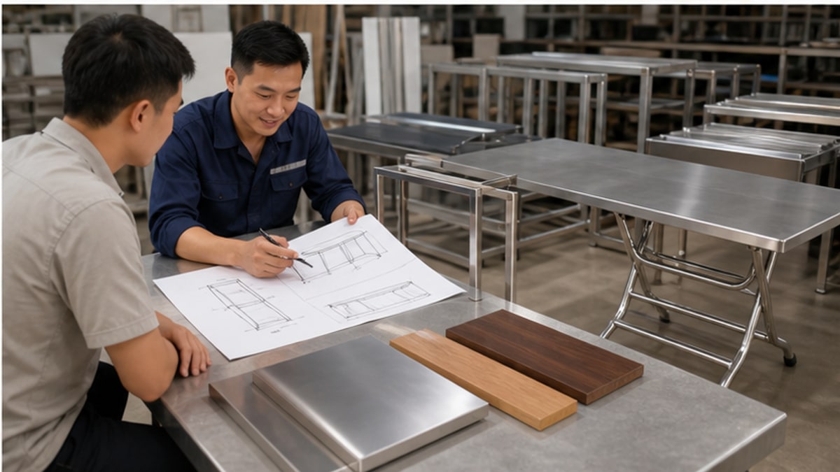 tư vấn chọn bàn console inox theo mặt bằng và vật liệu