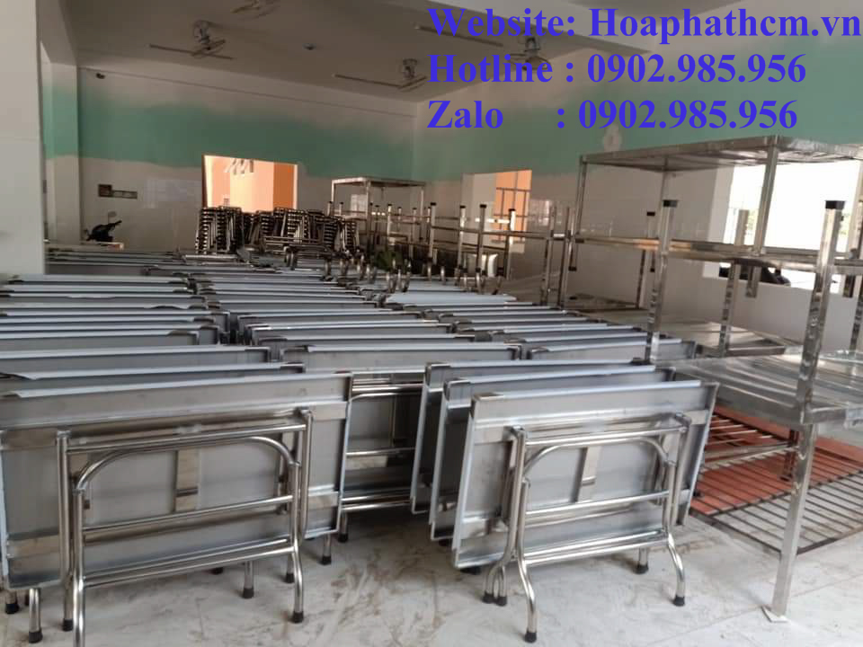 bàn inox, ghế inox Hòa Phát