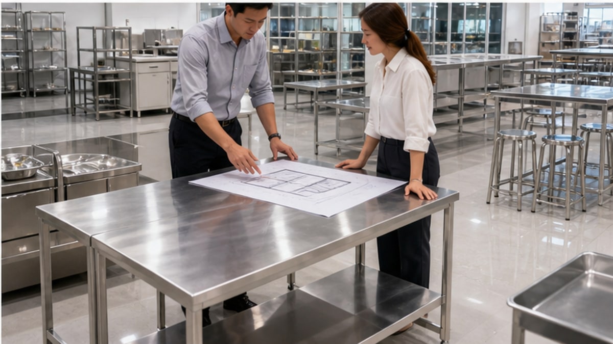Tư vấn chọn bàn inox 304 hòa phát theo mặt bằng sử dụng