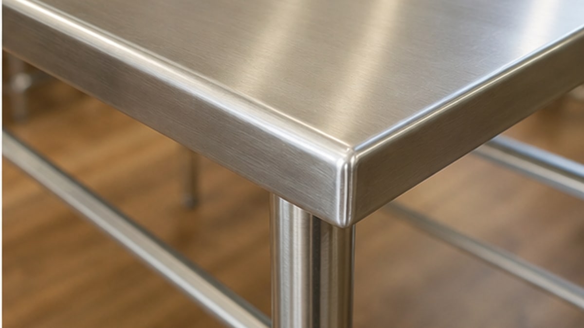 Cận cảnh mặt bàn inox và chân bàn ảnh hưởng đến báo giá