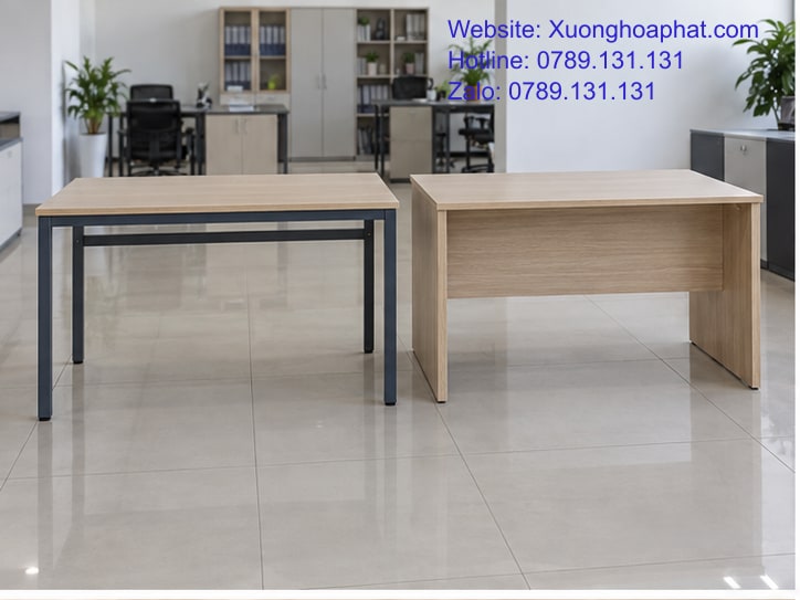 Bàn Sắt Hay Bàn Gỗ Công Nghiệp: So Từ Khung Đến Mặt 2 So bàn sắt hay bàn gỗ công nghiệp trong phòng mẫu