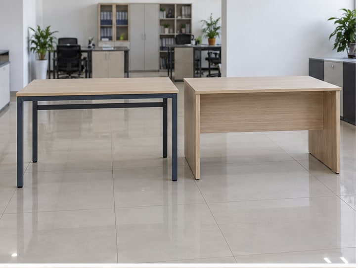 bàn sắt hay bàn gỗ công nghiệp