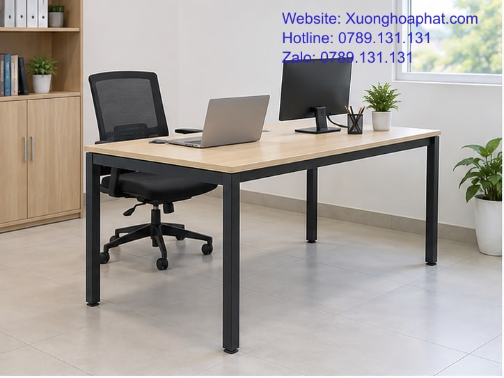 Bàn Sắt Hòa Phát Cho Văn Phòng Nhỏ: Chỗ Ngồi Và Đường Dây 2 Bàn sắt hòa phát minh họa bố trí cùng ghế trong văn phòng nhỏ.