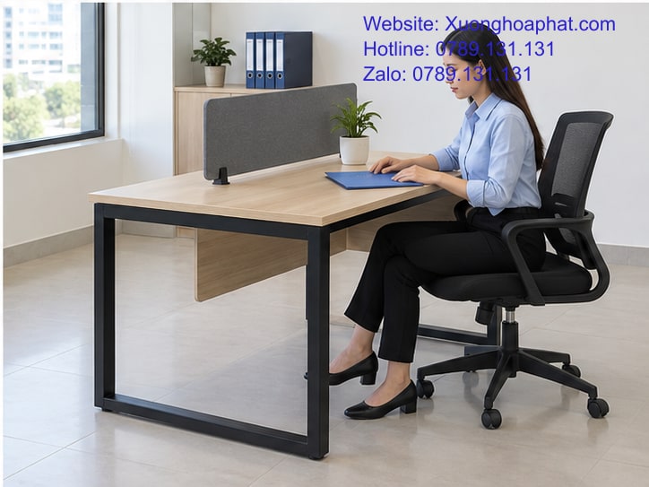 Bàn Sắt Hòa Phát Là Gì? Hiểu Tên Gọi, Đọc Đúng Cấu Tạo 5 Nhân viên kiểm tra bàn chân sắt với ghế và tài liệu