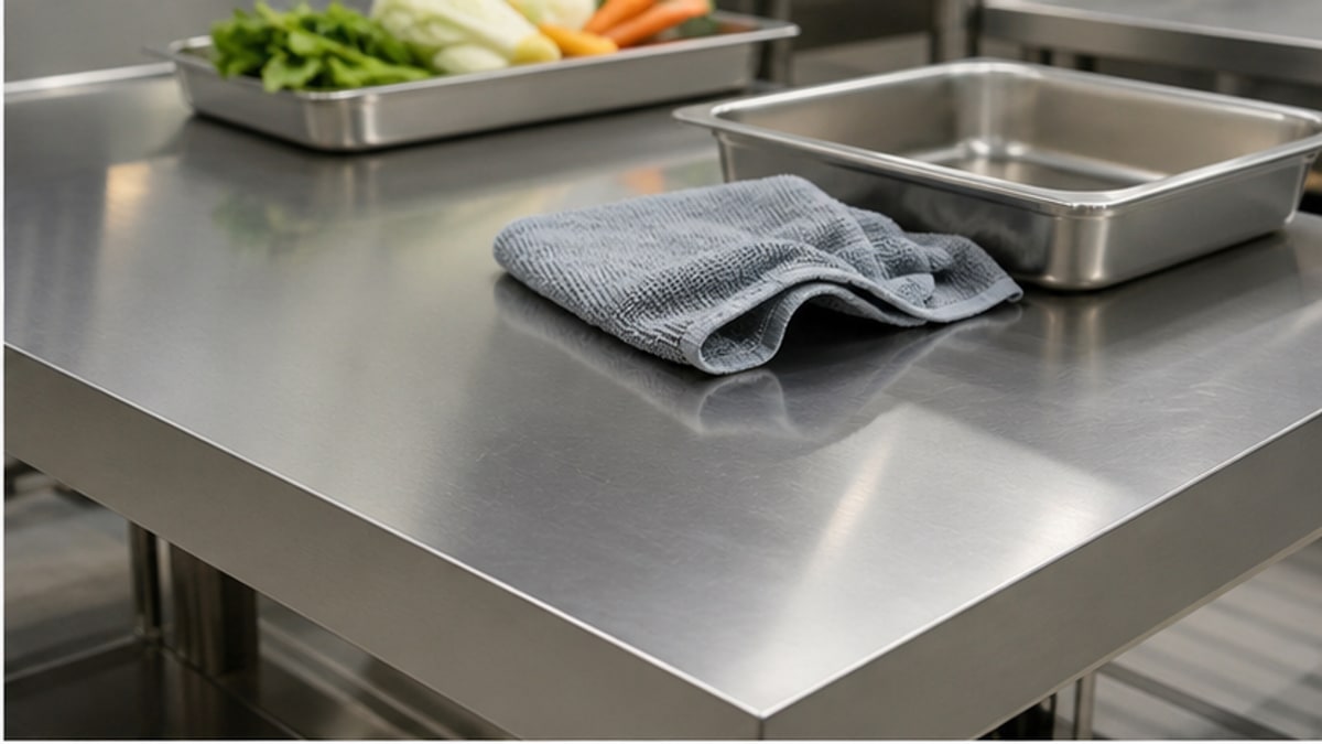 mặt bàn sơ chế inox 304 phẳng dễ vệ sinh