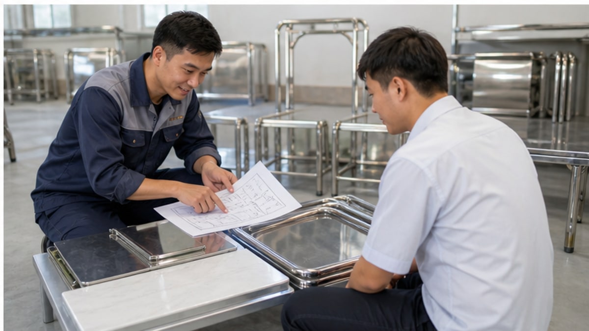 Tư vấn chọn bàn trà inox theo không gian thực tế
