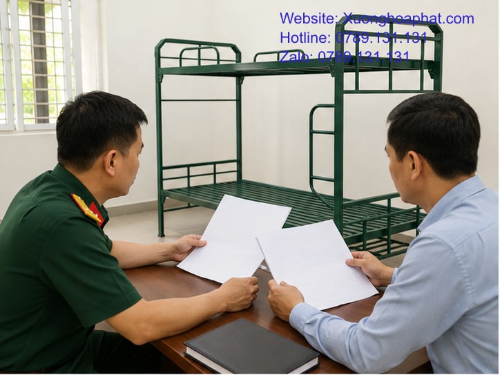 Báo Giá Giường Sắt Quân Đội Phụ Thuộc Những Yếu Tố Nào? 2 So sánh báo giá giường sắt quân đội theo cùng cấu hình