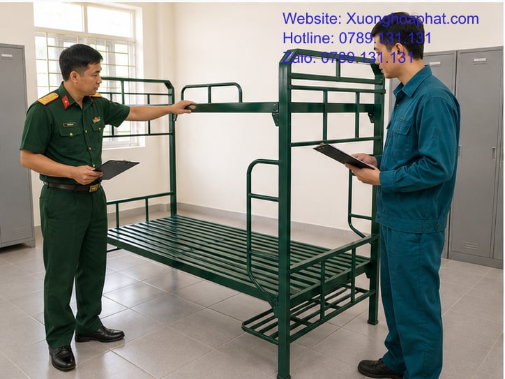 Báo Giá Giường Sắt Quân Đội Phụ Thuộc Những Yếu Tố Nào? 4 Kiểm tra mẫu giường sắt quân đội trước khi duyệt báo giá