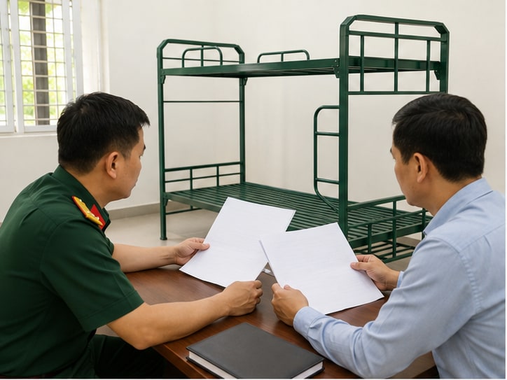 báo giá giường sắt quân đội