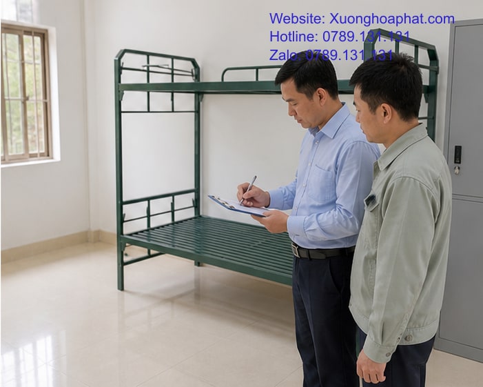 Nghiệm thu sau xử lý giường sắt quân đội