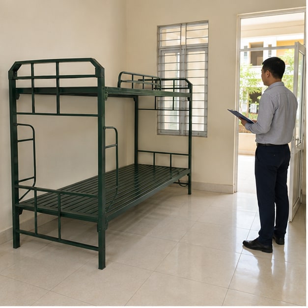 cách chọn mua giường sắt quân đội