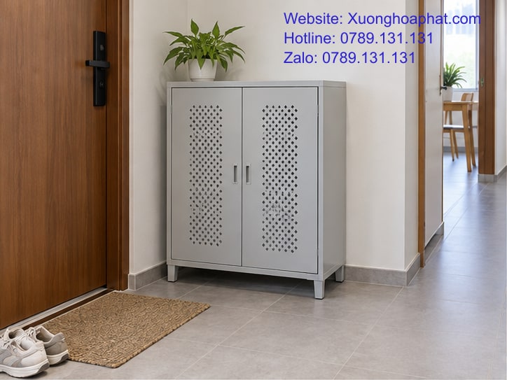 Chọn Tủ Để Giày Hành Lang Nhỏ: Đo Chỗ Đặt Và Khoảng Mở 2 Chọn tủ để giày hành lang nhỏ theo khoảng đi lại còn trống.