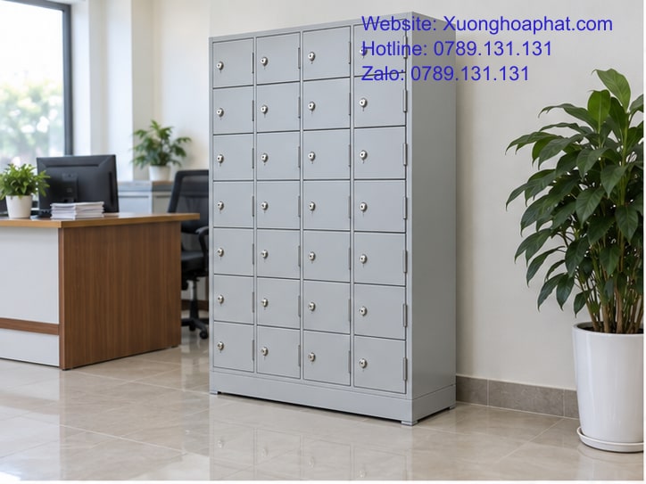 Chọn Tủ Đựng Điện Thoại: Thử Mẫu Trước Khi Duyệt Mua 2 Chọn tủ đựng điện thoại nhiều ô cho phòng hành chính.