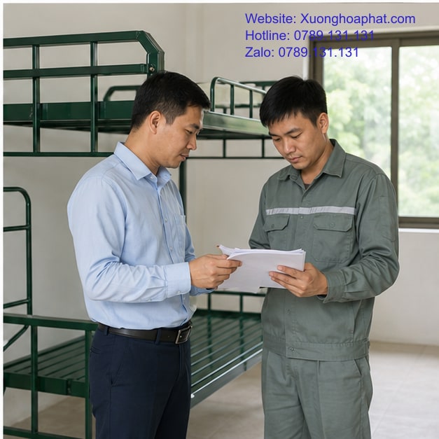 Bàn giao dự án cung cấp giường sắt quân đội
