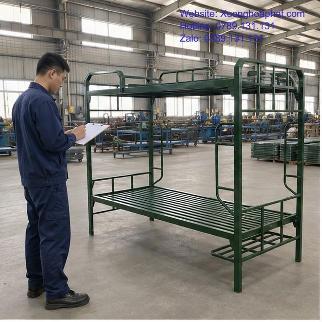 Giá Giường Tầng Quân Đội Tại Xưởng Phụ Thuộc Yếu Tố Nào? 2 Đối chiếu mẫu khi hỏi giá giường tầng quân đội tại xưởng