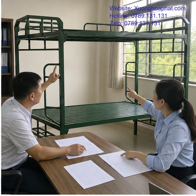 Giá Giường Tầng Quân Đội Tại Xưởng Phụ Thuộc Yếu Tố Nào? 3 So sánh cấu hình trong báo giá giường tầng quân đội tại xưởng