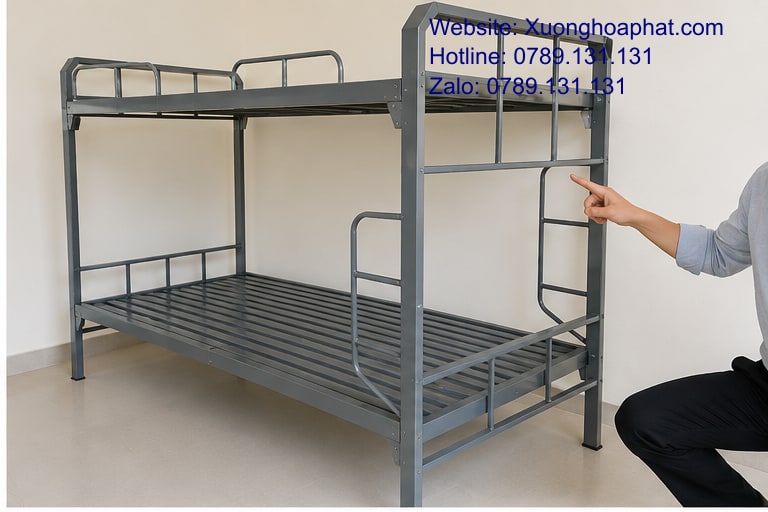 Cách Kiểm Tra Giường Bộ Đội Trước Khi Nghiệm Thu 3 Kiểm tra chi tiết khung và thang giường bộ đội