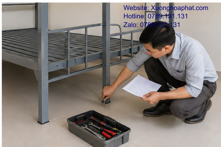 Cách Kiểm Tra Giường Bộ Đội Trước Khi Nghiệm Thu 5 Nhân viên kiểm tra giường bộ đội sau bàn giao