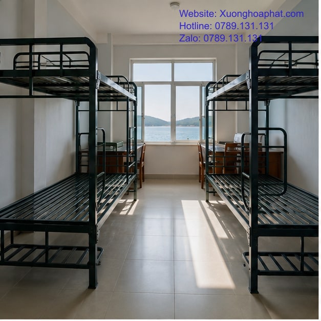 Cách Chọn Giường Bộ Đội Hải Quân Cho Khu Vực Ven Biển 2 Giường bộ đội hải quân trong phòng ở tập thể ven biển