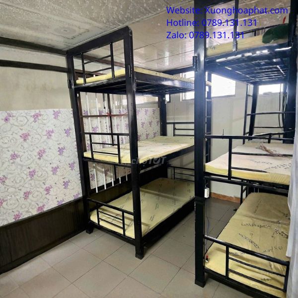 Mẫu Giường Sắt 3 Tầng 1m2