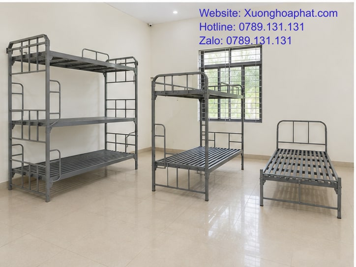 Có Nên Dùng Giường Sắt 3 Tầng Quân Đội? 4 So sánh giường ba tầng hai tầng và giường sắt đơn quân đội