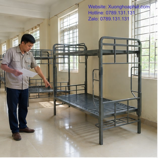 Giường Sắt Chống Gỉ Quân Đội: Cách Kiểm Tra Bề Mặt 2 Lập sơ đồ điểm ẩm quanh giường sắt chống gỉ quân đội