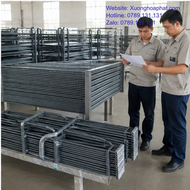 Giường Sắt Chống Gỉ Quân Đội: Cách Kiểm Tra Bề Mặt 5 Kiểm tra đóng gói giường sắt quân đội trước khi điều chuyển