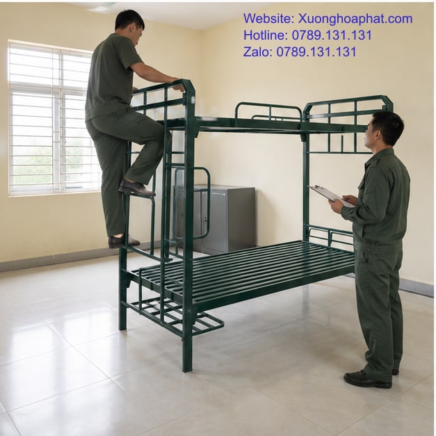 Giường Sắt Quân Đội Bền Không? Cách Kiểm Tra 4 Kiểm tra thang leo giường sắt quân đội trong vận hành