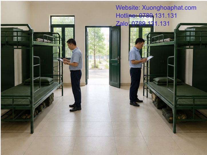 Cách Chọn Giường Sắt Quân Đội Cho Ký Túc Xá Công An 5 Nghiệm thu giường sắt quân đội cho ký túc xá công an theo phòng