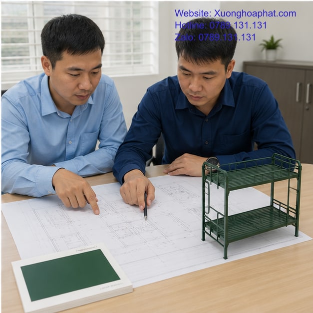 Giường Sắt Quân Đội Đạt Chuẩn Quốc Phòng Cần Hồ Sơ Gì? 5 Chuẩn bị brief giường sắt quân đội theo yêu cầu