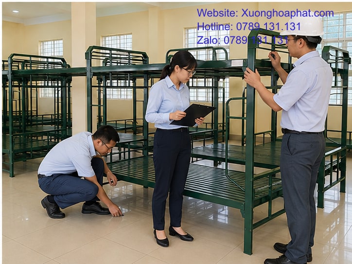 Cách Chọn Giường Sắt Quân Đội Giá Rẻ, Phù Hợp Nhu Cầu 5 Nghiệm thu lô giường sắt quân đội giá rẻ theo vị trí