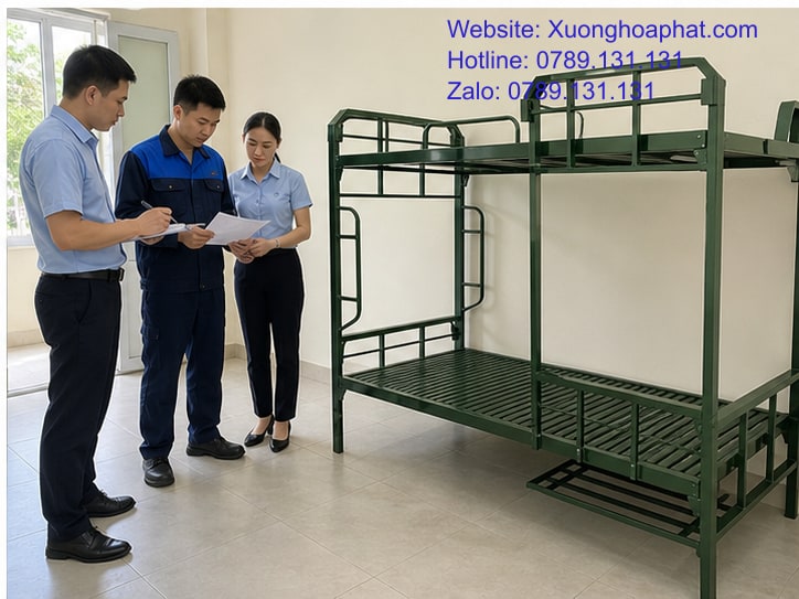 Giường Sắt Quân Đội Sản Xuất Theo Yêu Cầu Cần Chuẩn Bị Gì? 5 Bàn giao giường sắt quân đội theo phiếu yêu cầu