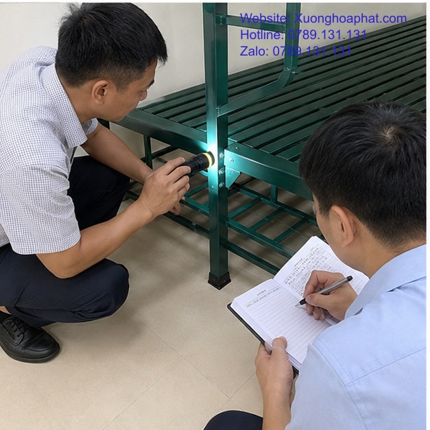 Giường Sắt Trường Quân Sự: Cách Quản Lý Phù Hợp 4 Kiểm tra bảo trì giường sắt quân đội