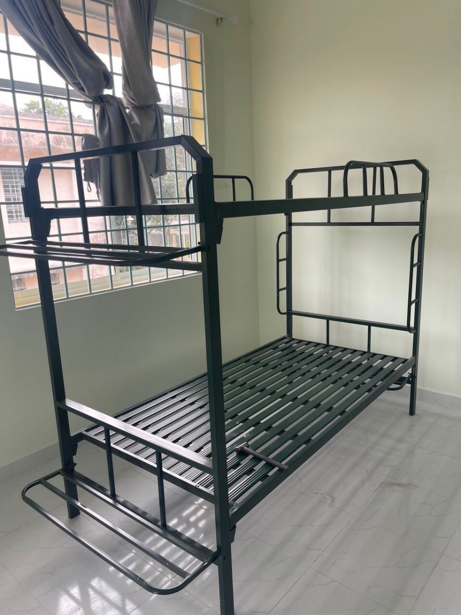 Giường Sắt 2 Tầng Quân Đội Kích Thước Chuẩn Độ Bền Cao