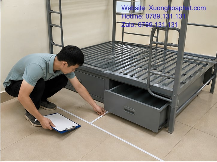 Cách Chọn Giường Tầng Có Ngăn Kéo Quân Đội 3 Kiểm tra hành trình kéo của giường tầng có ngăn kéo quân đội
