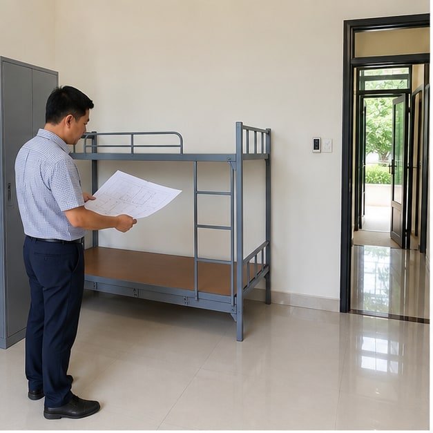 giường tầng công an