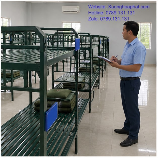 Giường Tầng Công Nhân Kiểu Quân Đội Có Phù Hợp Không? 5 Kiểm tra bàn giao giường tầng công nhân kiểu quân đội