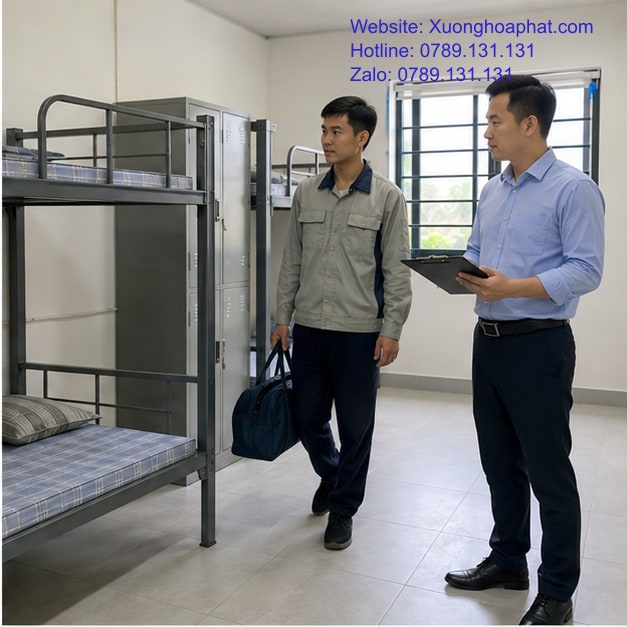 Giường Tầng Khu Lưu Trú Công Nhân: Cách Chọn 3 Kiểm tra lối đi quanh giường tầng khu lưu trú công nhân