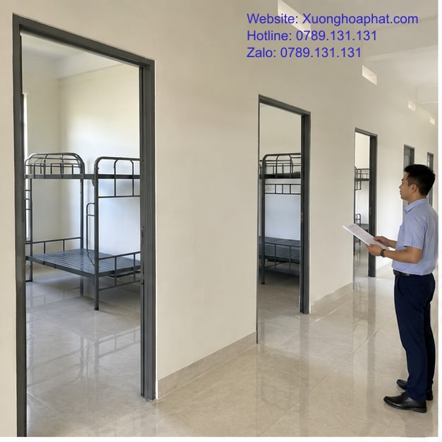 Đối chiếu giường tầng quân đội cho doanh trại theo từng phòng