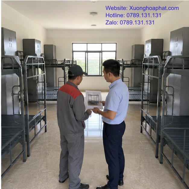 Bàn giao giường tầng quân đội cho doanh trại theo mã phòng