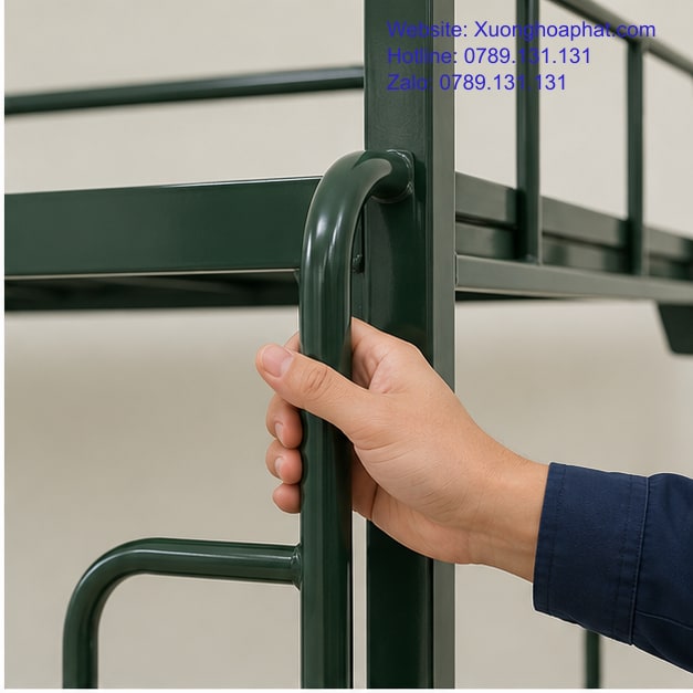 Cách Chọn Giường Tầng Quân Đội Khung Tròn 3 Kiểm tra điểm bám giường tầng quân đội khung tròn