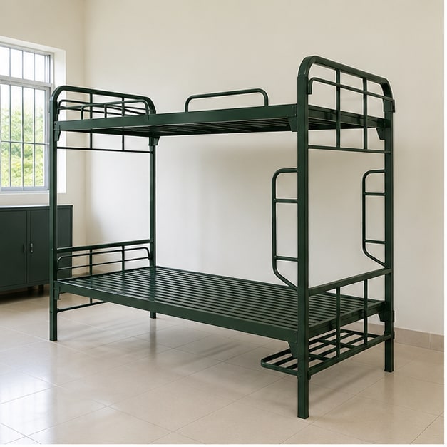 giường tầng quân đội khung tròn