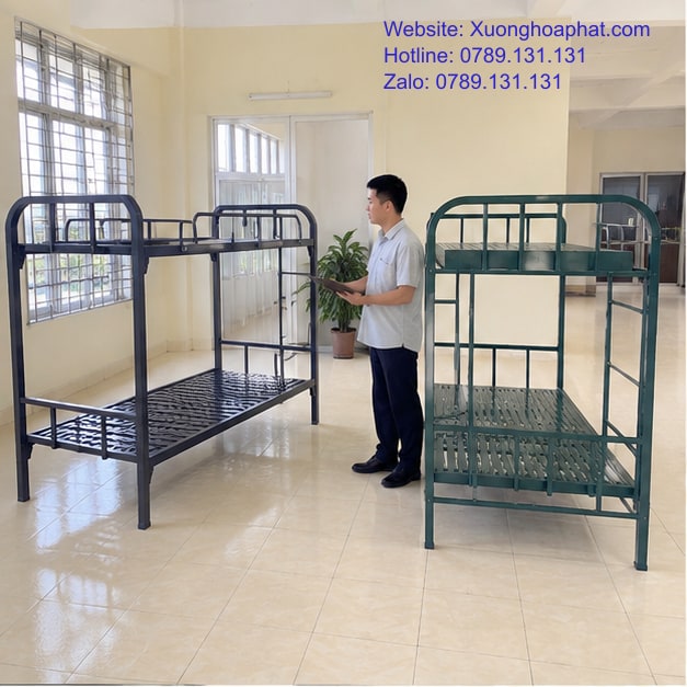 Giường Tầng Quân Đội Và Giường Tầng Dân Dụng 2 So sánh giường tầng quân đội và giường tầng dân dụng trong phòng mẫu
