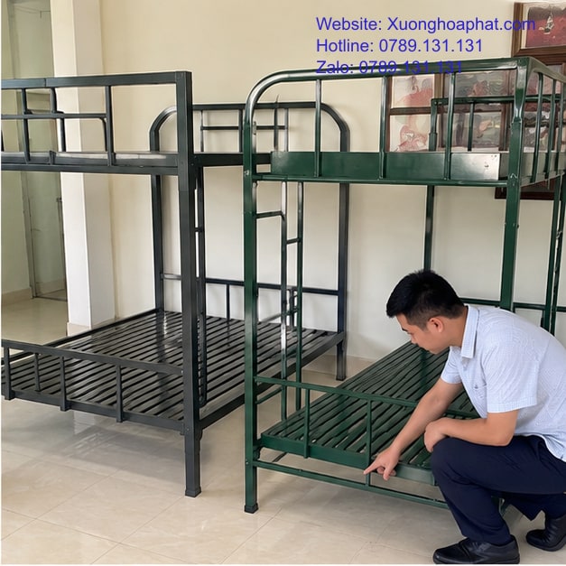 Giường Tầng Quân Đội Và Giường Tầng Dân Dụng 3 Kiểm tra giường tầng quân đội khung vuông và khung tròn