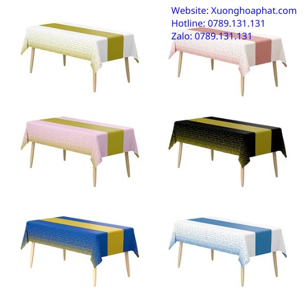 Khăn Trải Bàn Hình Chữ Nhật Bằng Vải