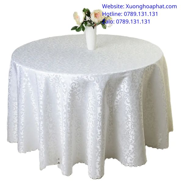 Khăn Trải Bàn Màu Trắng