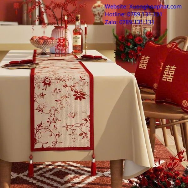 khăn trải bàn ngày tết